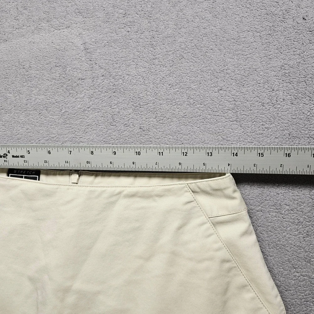 Adidas Skort Womens Size 6 Beige Stretch Golf Athletic Side Slit Back Zipper